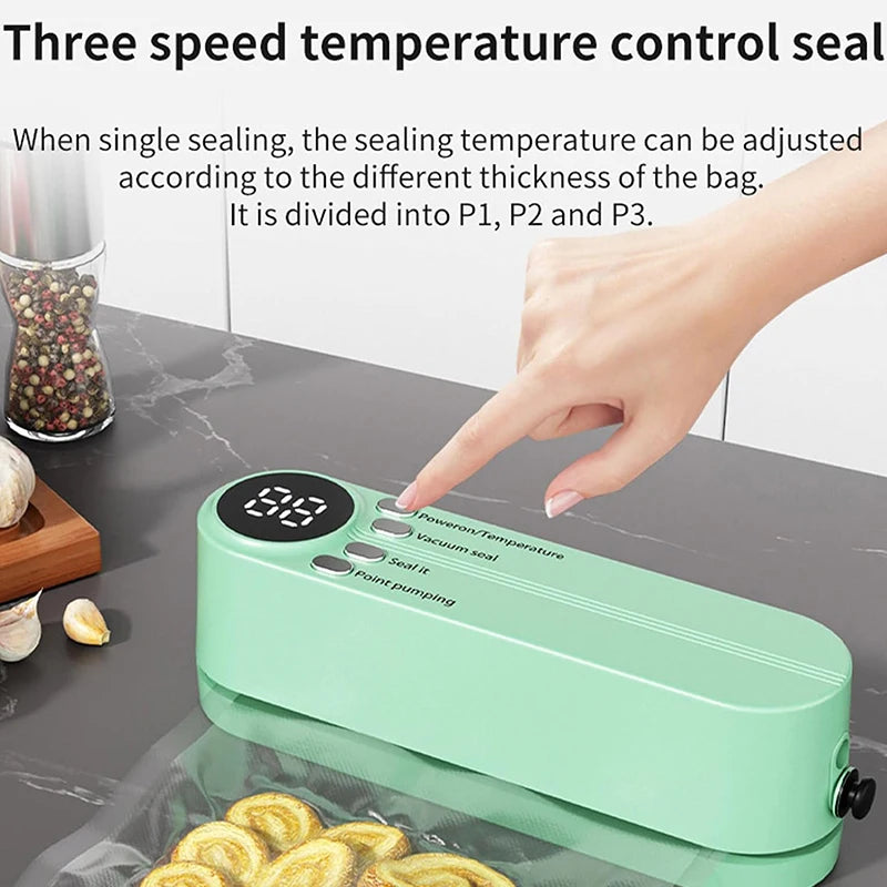 Vacuum Sealer Machine – Airtight Food Saver for Fresh Storage + Free Bags! - TekLuvers