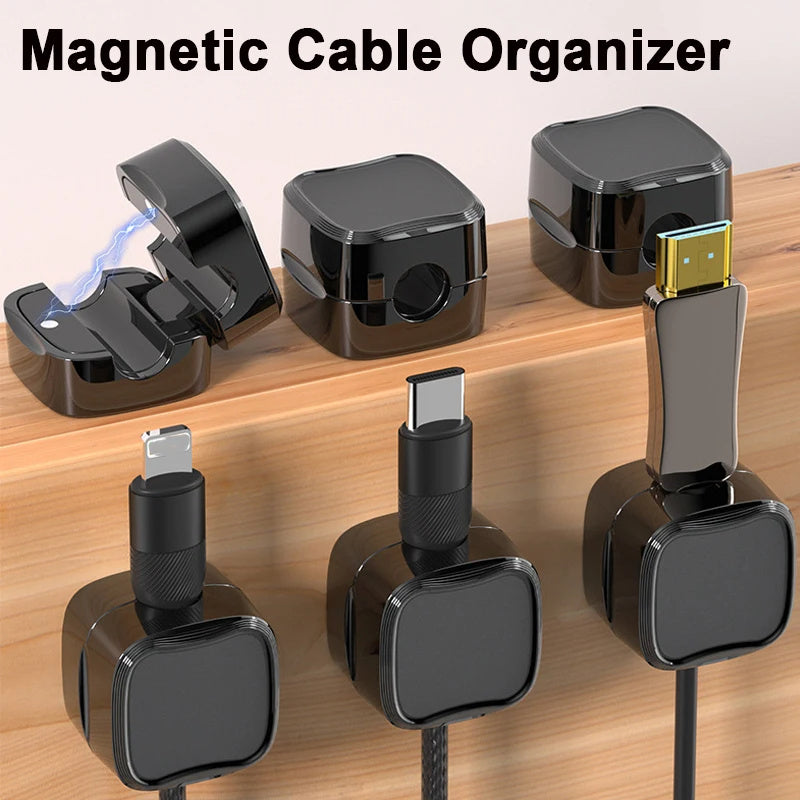 Magnetic Cable Clip – Adjustable Under-Desk Wire Organizer - TekLuvers