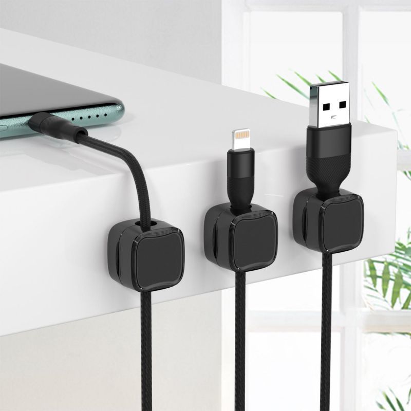 Magnetic Cable Clip – Adjustable Under-Desk Wire Organizer - TekLuvers