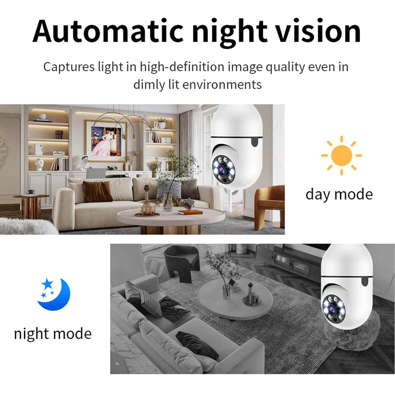 1080P WiFi Light Bulb Camera – Smart Home Security with Night Vision! - TekLuvers