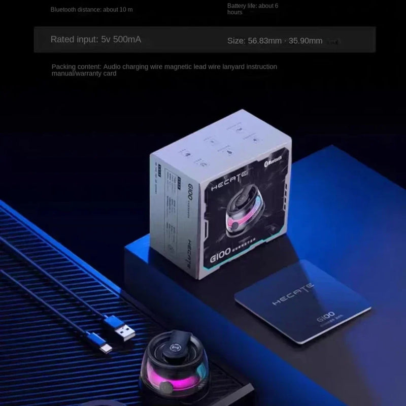 G200 Mini Magnetic Bluetooth Speaker – RGB Lights & Built-In Phone Holder! - TekLuvers