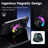G200 Mini Magnetic Bluetooth Speaker – RGB Lights & Built-In Phone Holder! - TekLuvers